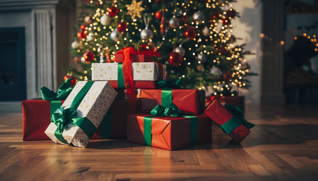 Bénéficiaires recevant leur prime de Noël pour les dépenses de fin d’année